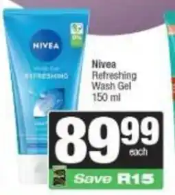 Spar Nivea Refreshing Wash Gel offer