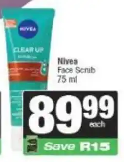 Spar Nivea Face Scrub offer
