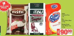Spar Tastic Parboiled Rice, Itau Super Maize Meal, Golden Cloud Cake Wheat Flour offer
