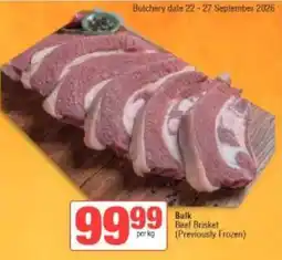Spar Bulk Beef Brisket offer