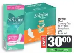 Spar Stayfree Maxi Sanitary Pads Assorted offer