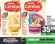 Spar Nestlé Cerelac Baby Cereal Just Add Water 200 g Assorted offer