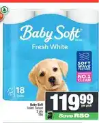 Spar Baby Soft Toilet Tissue 2 ply 18s offer
