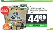 Spar Stork Country Spread 40% Medium Fat Spread Tub 1 kg offer