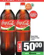 Spar Coca-Cola Regular Only 2 litre (Buy 2) offer