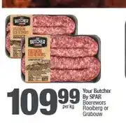 Spar Your Butcher By SPAR Boerewors Rooiberg or Grabouw offer