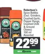 Spar Robertson's Spice Bottles 100 ml Assorted offer