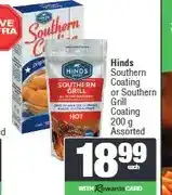Spar Hinds Southern Coating or Southern Grill Coating 200 g Assorted offer