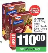 Spar Dr. Oetker Nice & Easy Meals (Excl. Plated) 320 g / 350 g Assorted - Buy Any 2 offer