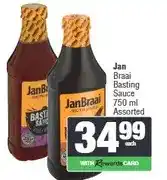 Spar Jan Braai Basting Sauce 750 ml Assorted offer