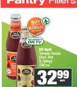 Spar All Gold Tomato Sauce (Incl. Hot & Spicy) 700 ml offer