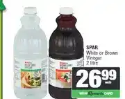 Spar SPAR White or Brown Vinegar 2 litre offer