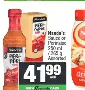 Spar Nando's Sauce or Perinaise 250 ml / 265 g Assorted offer