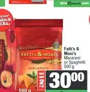 Spar Fatti's & Moni's Macaroni or Spaghetti 500 g - Buy 2 for offer