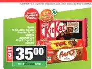 Spar Nestlé Kit Kat, Aero, Bar-one, Smarties, Tex or Milkybar Chocolate Bars 40 g/41.5 g/52 g Assorted offer