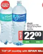 Spar aQuellé Sparkling or Still Natural Spring Water 1.5 litre Assorted - Buy 2 for offer