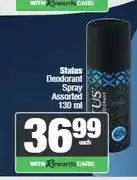 Spar Status Deodorant Spray Assorted 130 ml offer