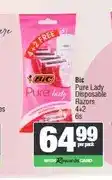 Spar Bic Pure Lady Disposable Razors 4+2 6s offer