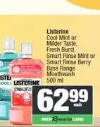 Spar Listerine Mouthwash 500 ml Assorted offer