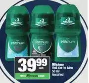 Spar Mitchum Roll-On for Men 50 ml Assorted offer