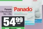 Spar Panado Effervescent 16s / 20s offer