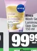 Spar Nivea Wash Gel Luminous630 Skin Glow 150 ml offer