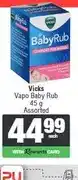 Spar Vicks Vapo Baby Rub 45 g Assorted offer