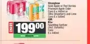 Spar Strongbow Gold Apple or Red Berries Premium Apple Cider Cans 6 x 440ml or Kix Sparkling Spritzer 6 x offer