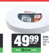 Spar SPAR Paper Plates 230 mm 50s offer