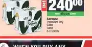 Spar Savanna Premium Dry Cider Cans 6 x 500ml (any 2) offer