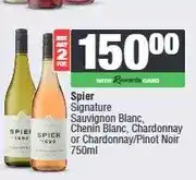 Spar Spier Signature Sauvignon Blanc, Chenin Blanc, Chardonnay or Chardonnay/Pinot Noir 750ml offer