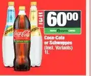 Spar Coca-Cola or Schweppes (Incl. Variants) 1L - Buy 3 for offer