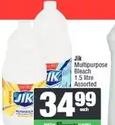 Spar Jik Multipurpose Bleach 1.5 litre Assorted offer