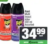 Spar Raid Multi Insect Killer 300 ml Assorted offer