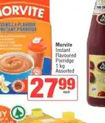 Spar Morvite Instant Flavoured Porridge 1 kg Assorted offer