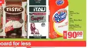 Spar Tastic Parboiled Rice 2 kg + Itau Super Maize Meal 2,5 kg + Golden Cloud Cake Wheat Flour 2,5 kg offer