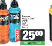 Spar Powerade Ready To Drink Energy Drink 500 ml Assorted - buy 2 for offer