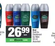 Spar Brut Roll On Deodorant for Men 50 ml Assorted offer