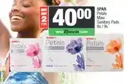 Spar SPAR Petals Maxi Sanitary Pads 8s/9s - Buy any 2 offer