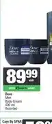 Spar Dove Men Body Cream 400 ml Assorted offer