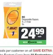 Spar BIC Disposable Razors 4 + 1 Free 5s offer