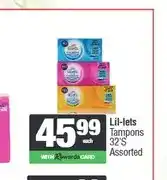 Spar Lil-Lets Tampons 32's Assorted offer