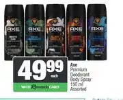 Spar Axe Premium Deodorant Body Spray 150 ml Assorted offer