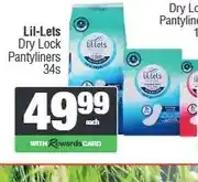 Spar Lil-Lets Dry Lock Pantyliners 34s offer