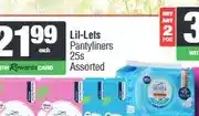 Spar Lil-Lets Pantyliners 25s Assorted offer
