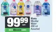 Spar Nivea Micellar Water 400 ml Assorted offer