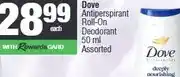 Spar Dove Antiperspirant Roll-On Deodorant 50 ml Assorted offer