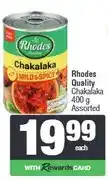 Spar Rhodes Quality Chakalaka 400 g Assorted offer