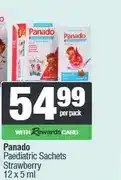 Spar Panado Paediatric Sachets Strawberry 12 x 5 ml offer