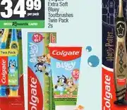 Spar Colgate Extra Soft Bluey Toothbrushes Twin Pack 2s offer